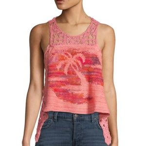 free people | luau crochet tank pink